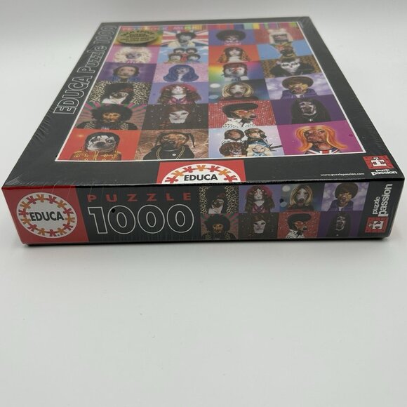Puzzle Passion 1000 Pc EDUCA Pets Rock Music Funny Animals Dressed as Rock Stars - Picture 3 of 8